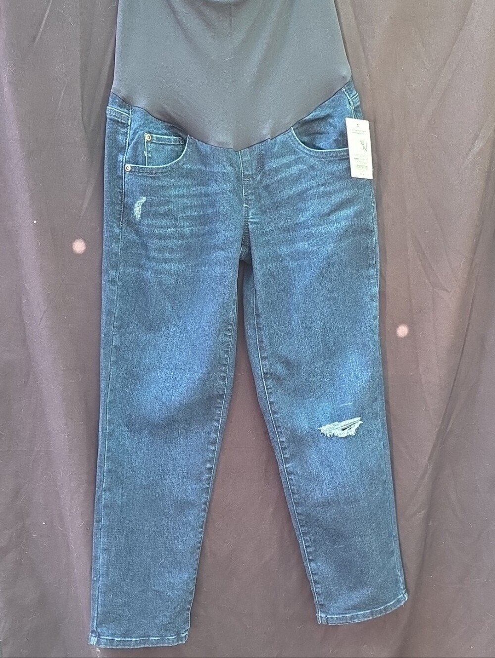 SONOMA NEW maternity Jeans Dark DENIM DISTRESSED